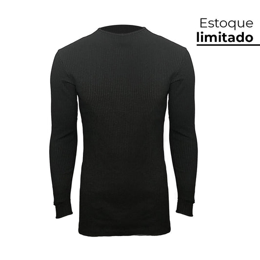 CAMISETA CANELADA INVEL® ROUND NECK MANGA LONGA - MASCULINA