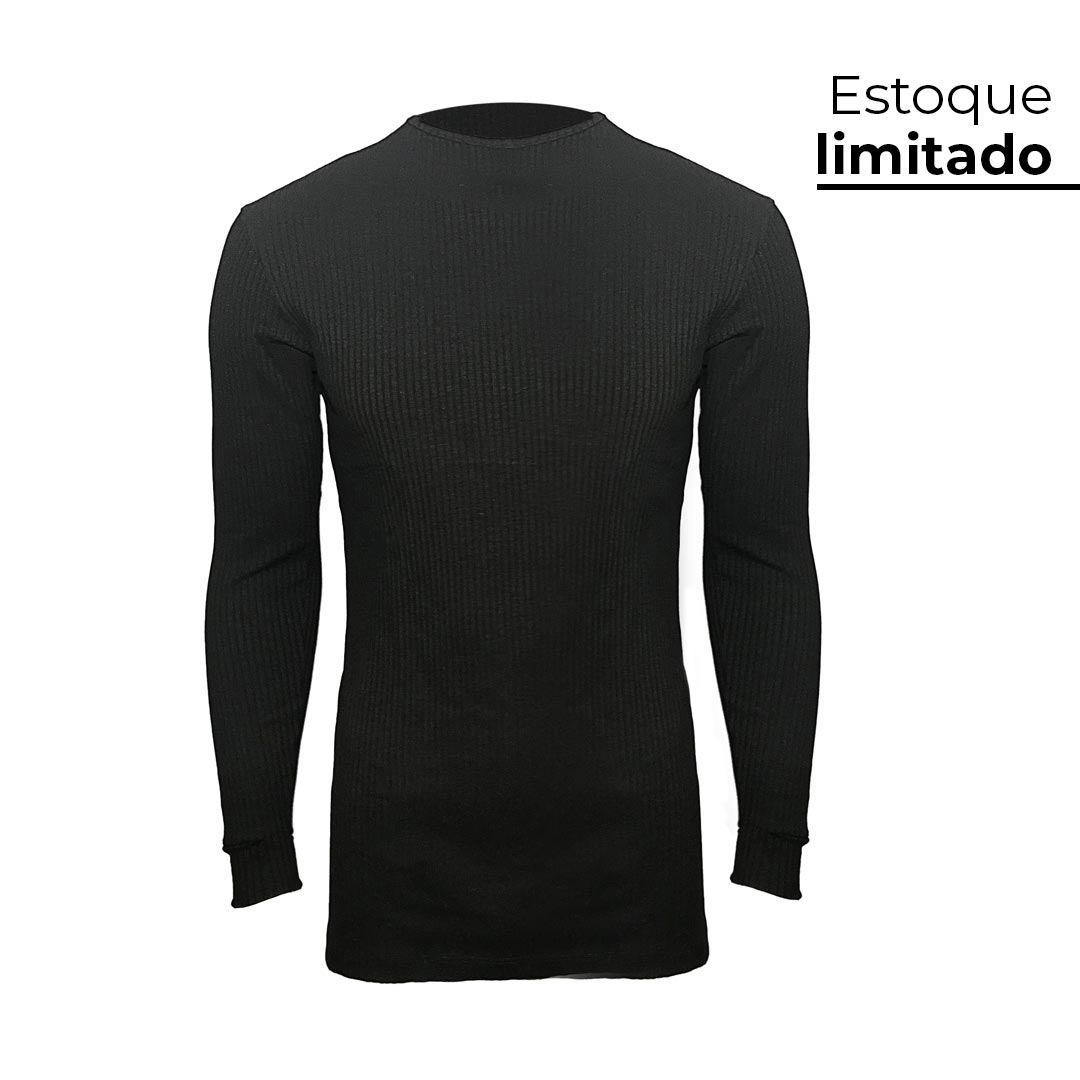 CAMISETA CANELADA INVEL® ROUND NECK MANGA LONGA - MASCULINA Imagem secundária do produto