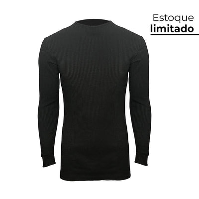 CAMISETA CANELADA INVEL® ROUND NECK MANGA LONGA - MASCULINA