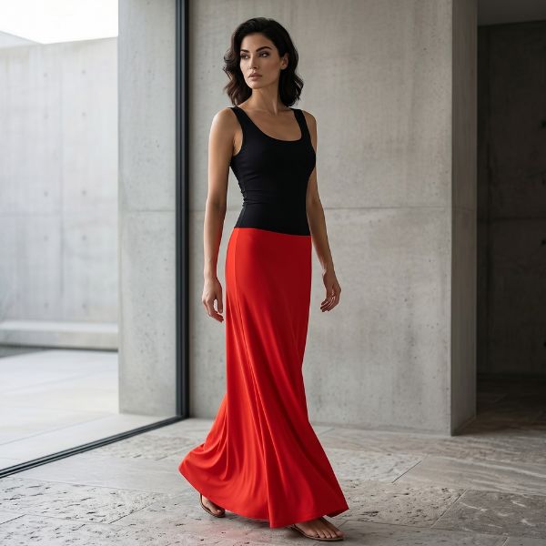 Vestido Invel® Duas Cores - Longo