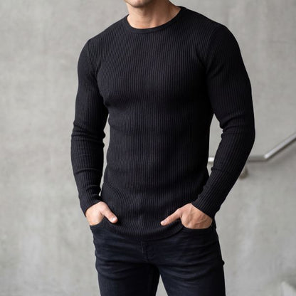 CAMISETA CANELADA INVEL® ROUND NECK MANGA LONGA - MASCULINA
