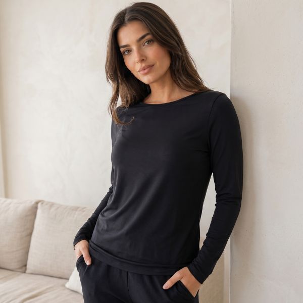 Camiseta Chic Manga Longa Feminina