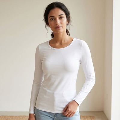 CAMISETA COMFORT MANGA LONGA FEMININA - ALÍVIO DA DOR NAS COSTAS
