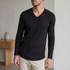 CAMISETA OTI MANGA LONGA GOLA V MASCULINA