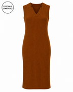 VESTIDO MIDI SEM MANGA FEMININO INVEL®