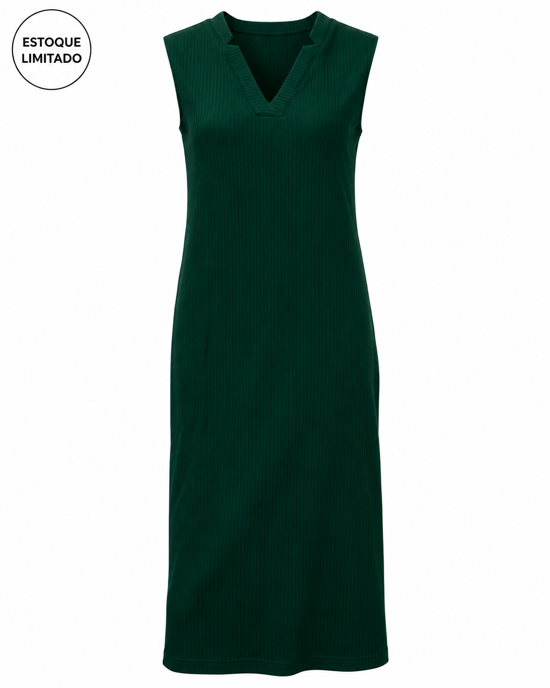 VESTIDO MIDI SEM MANGA FEMININO INVEL®