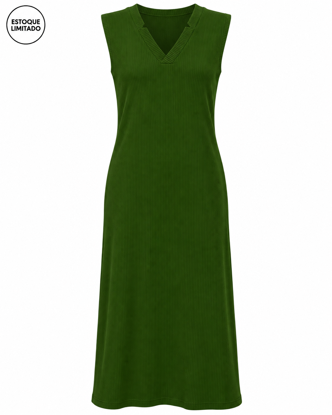 VESTIDO MIDI SEM MANGA FEMININO INVEL®