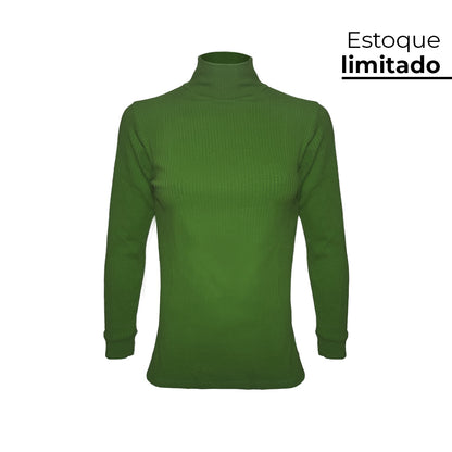 CAMISETA CANELADA INVEL® GOLA ALTA MANGA LONGA - FEMININA