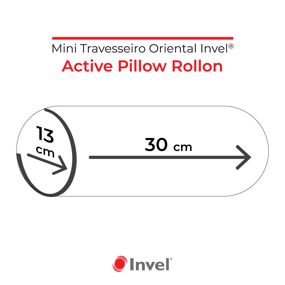 Mini Travesseiro Oriental Invel® Active Pillow Rollon