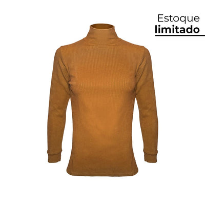 CAMISETA CANELADA INVEL® GOLA ALTA MANGA LONGA - FEMININA