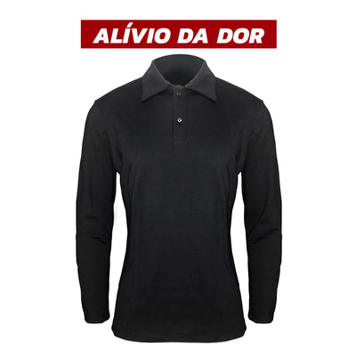 Camiseta Invel® Polo Masculina - Manga Longa