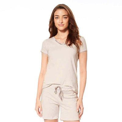Camiseta Invel® Sleepwear - Pijama Feminino - Gola de Cetim
