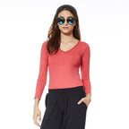 CAMISETA OTI MANGA LONGA - GOLA V FEMININA