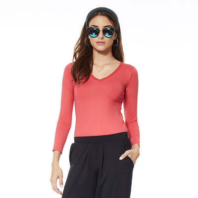 CAMISETA OTI MANGA LONGA - GOLA V FEMININA