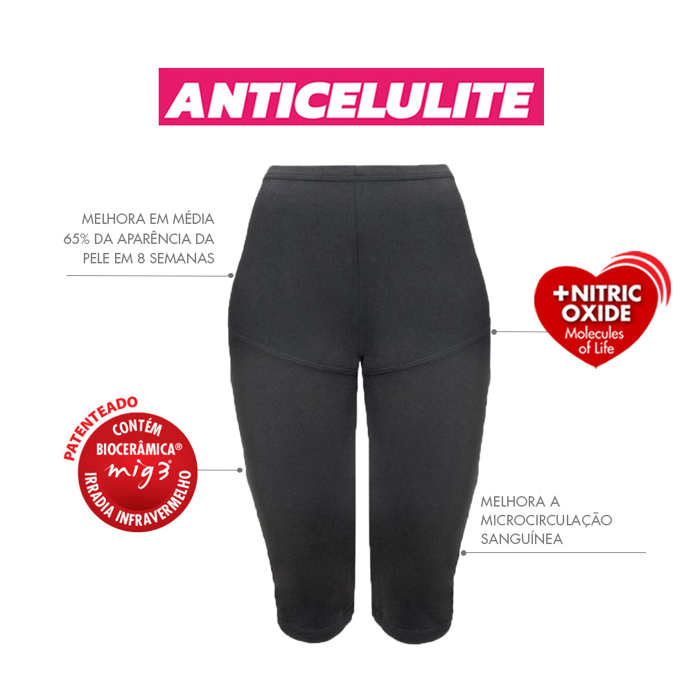 Bermuda Anticelulite Invel - Cintura Alta - Foco na Barriga - Invel Brasil