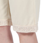 Bermuda Invel® Feminina Pijama Relax (Com detalhes em renda)