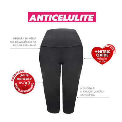 Bermuda Anticelulite Invel  Cintura Alta - Foco na Cintura - Invel