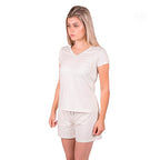 Camiseta Invel® Sleepwear - Pijama Feminino - Gola de Cetim