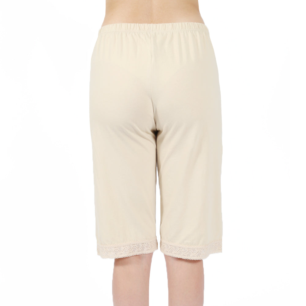 Bermuda Invel® Feminina Pijama Relax (Com detalhes em renda)