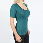 Camiseta OTI - Manga Curta Feminina - Gola de Telinha - Invel Brasil