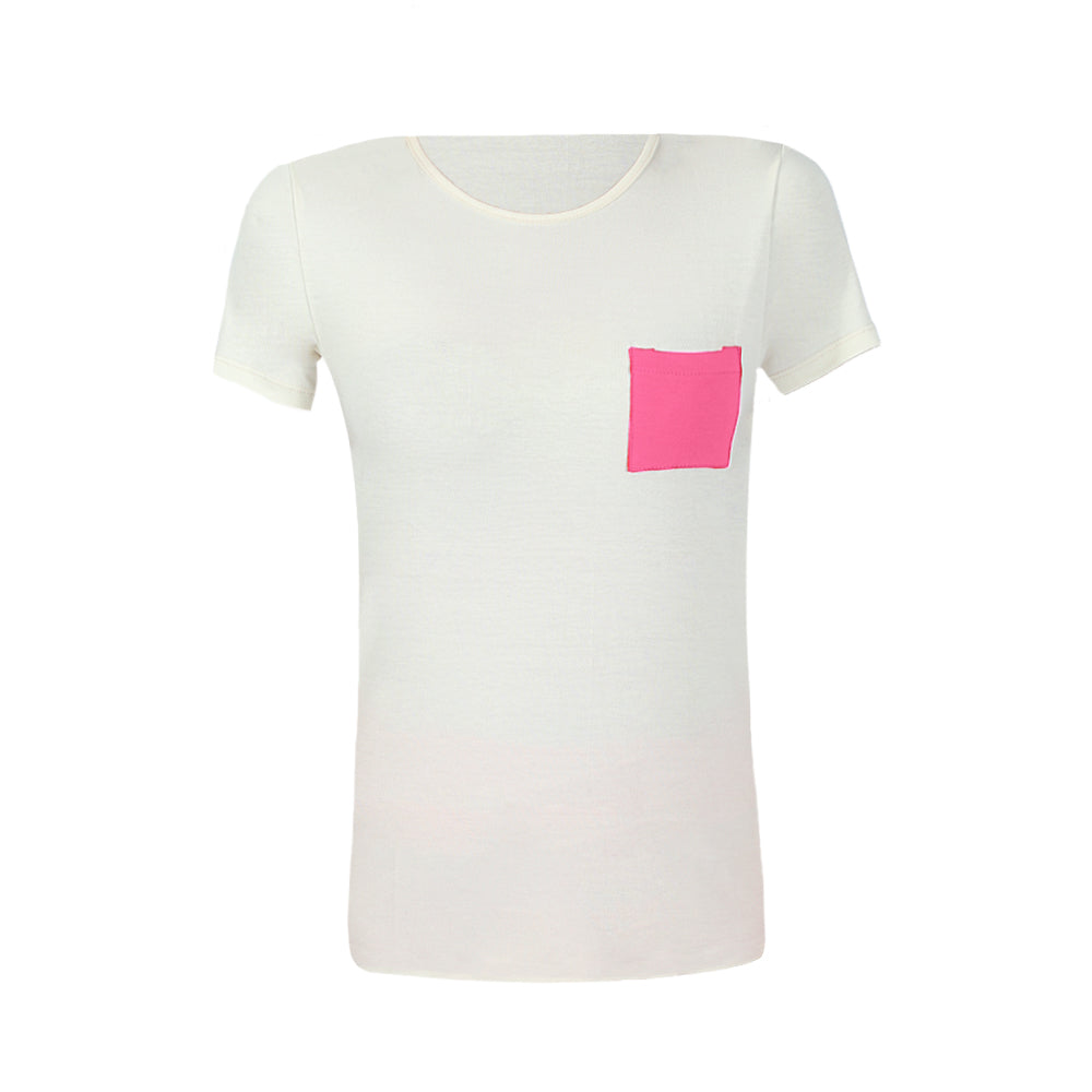 Camiseta Invel® Feminina Pijama Comfort (Gola Redonda e Bolso)