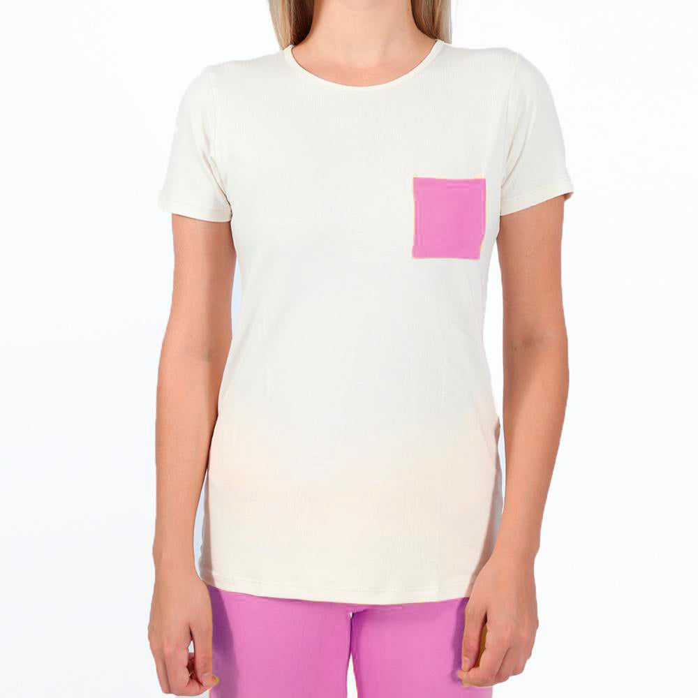 Camiseta Invel® Feminina Pijama Comfort (Gola Redonda e Bolso)