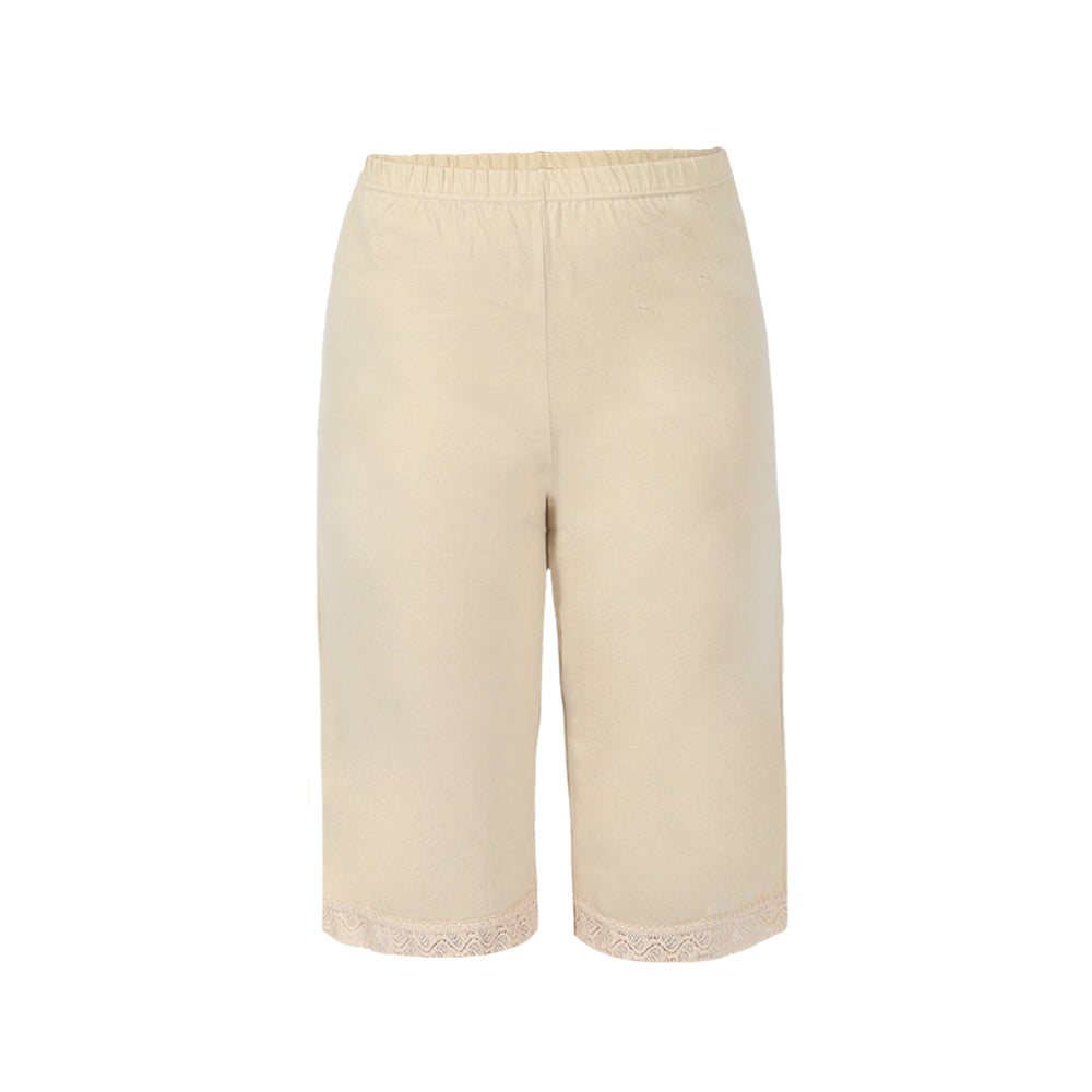 Bermuda Invel® Feminina Pijama Relax (Com detalhes em renda)