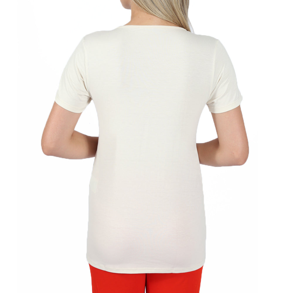 Camiseta Invel® Feminina Pijama Comfort (Gola Redonda e Bolso)