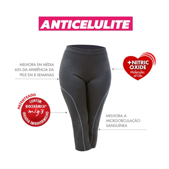 Bermuda Anticelulite Invel Design Silhueta Suave Compressão (1 a 2 dedos acima altura Umbigo) - Invel Brasil