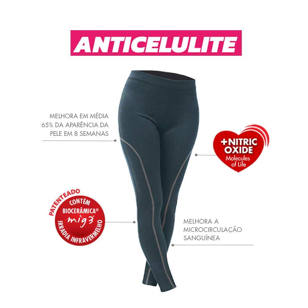 Legging Anticelulite Invel® OTI Suave Compressão (1-2 dedos acima região Umbigo) - Invel Brasil