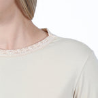 Camiseta Invel® Feminina Pijama Relax (Com detalhes em renda) - Invel