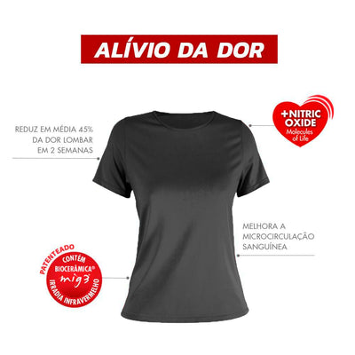 CAMISETA INVEL® BEL FEMININA - MANGA CURTA - ALÍVIO DA DOR NAS COSTAS