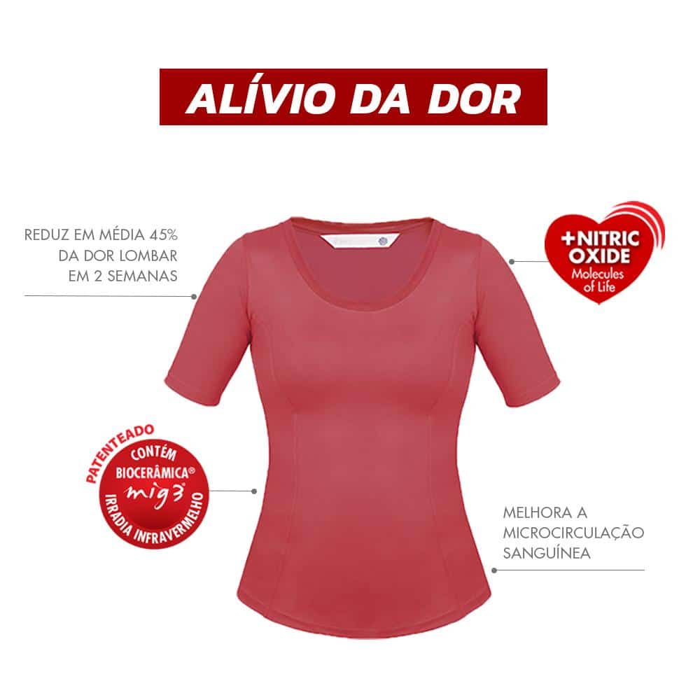 Camiseta OTI - Manga Curta Feminina - Gola de Telinha - Invel Brasil Imagem principal do produto