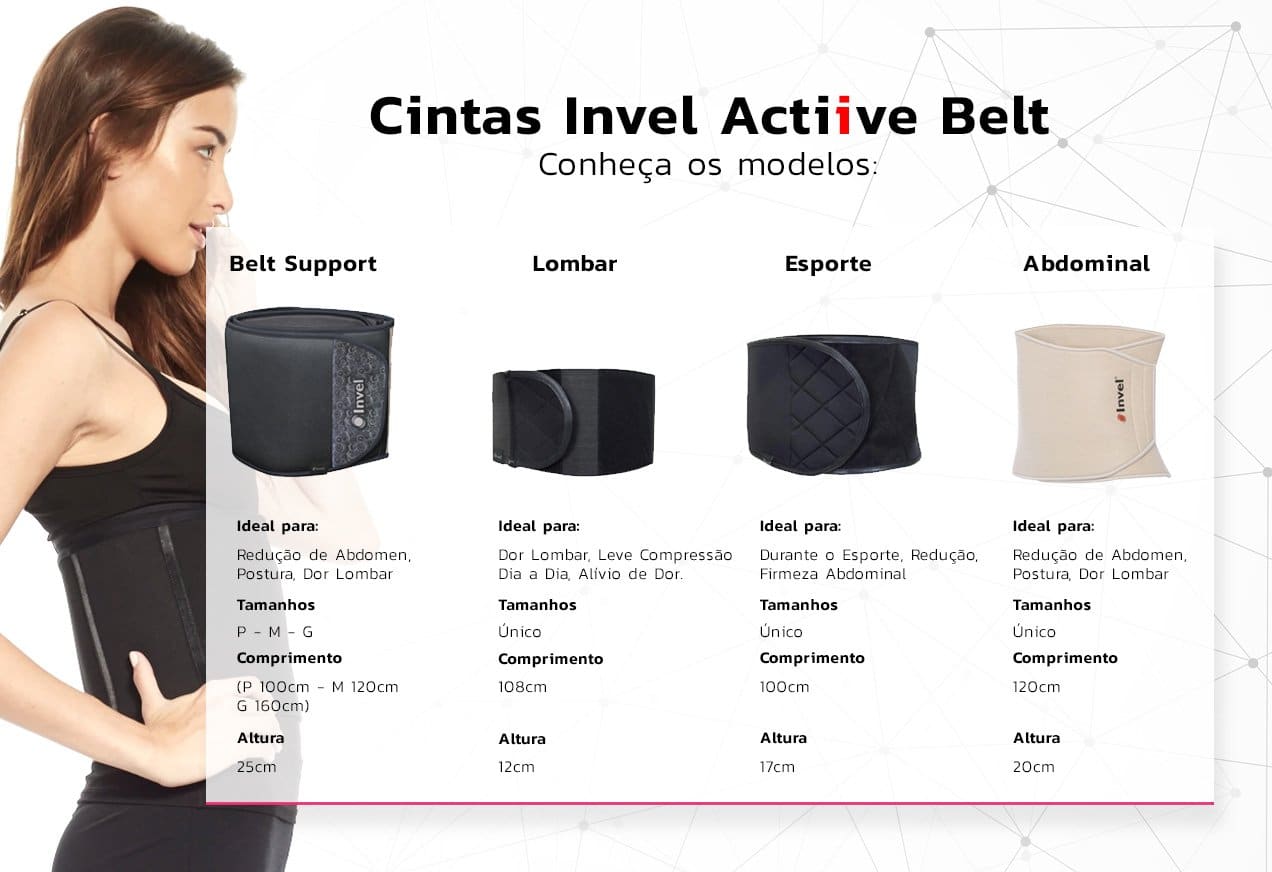Cinta Tecnologica Lombar sem Limites - Tamanho Único - Invel Brasil