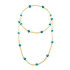 Colar Invel® Invel Necklace - Detalhes em Pedras Turquesas