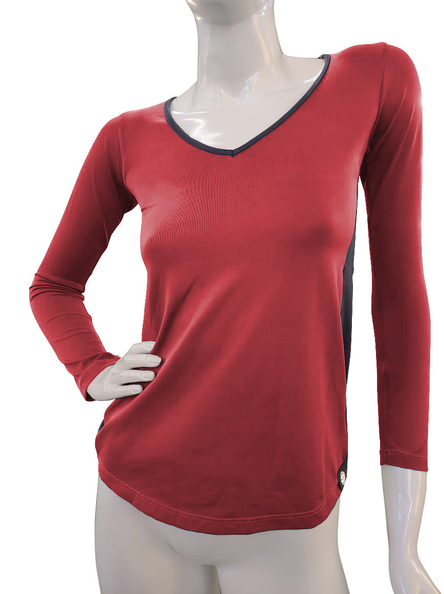 CAMISETA INVEL® DECOTE V LONGA FEMININA