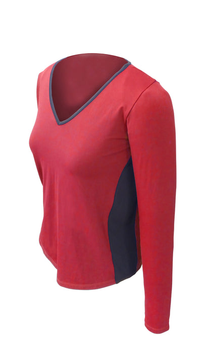 CAMISETA INVEL® DECOTE V LONGA FEMININA