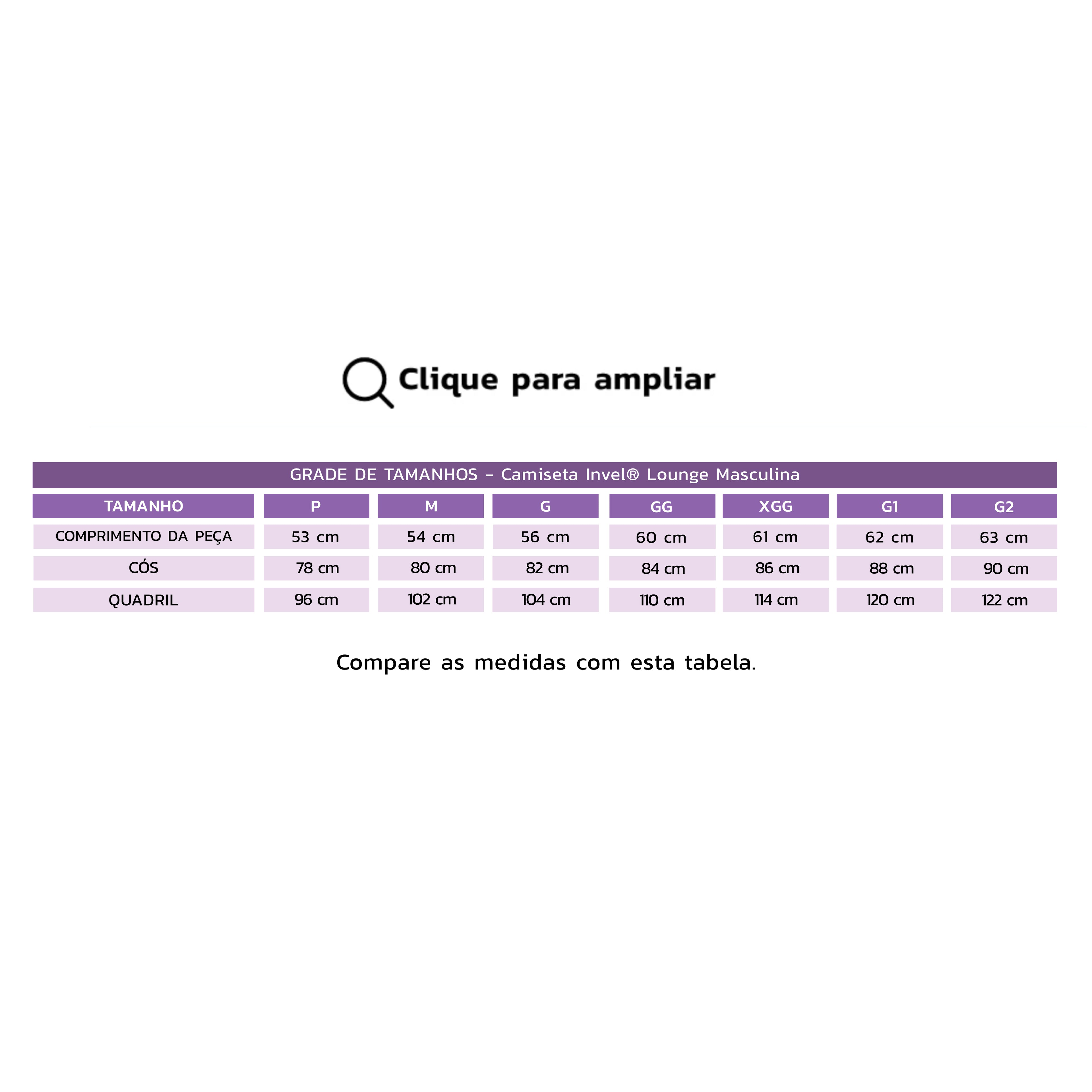CAMISETA INVEL® LOUNGE MASCULINA - MANGA CURTA - ALÍVIO DA DOR NAS COSTAS