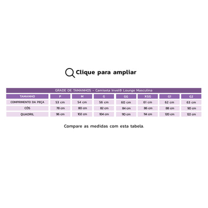 CAMISETA INVEL® LOUNGE MASCULINA - MANGA CURTA - ALÍVIO DA DOR NAS COSTAS