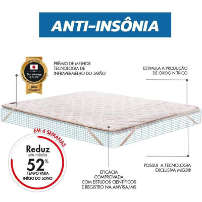 Pillow Top Invel® Recharge - Colchonete Anti-Insônia - Invel
