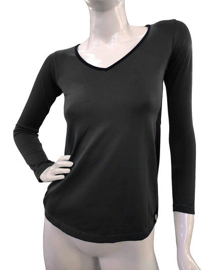 CAMISETA INVEL® DECOTE V LONGA FEMININA