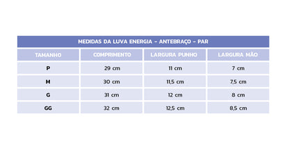Luva Invel® Energia - Antebraço - PAR
