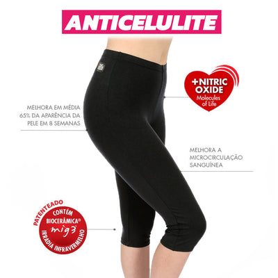 BERMUDA CORSÁRIO ANTICELULITE INVEL - SUAVE COMPRESSÃO CÓS BAIXO