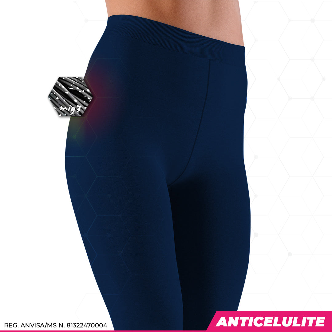 Legging Anticelulite Invel® Básica Suave Compressão (1-2 dedos acima umbigo)